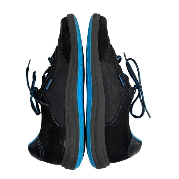 SAS Womens Black Sporty Lace-Up Walking Shoes Blue Accents Tripad Comfort SZ 9S - Picture 4 of 9